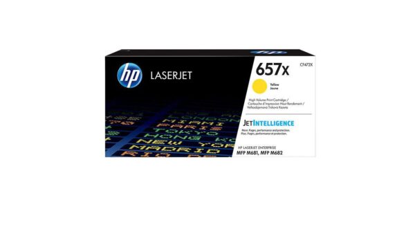 HP 657X Žlutá originální tonerová kazeta LaserJet s vysokou výtěžností