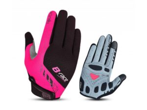 MANUSI PRO B-RACE CU GEL NEGRU/FUXIA, S