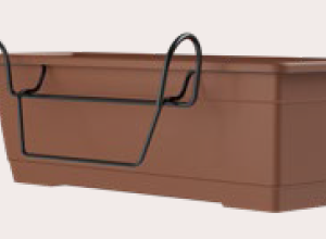 Plant pot Birka 40 x 17 x h16cm with mount kit, sand