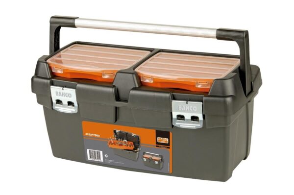 Plastic tool box PTB50 500x295x270mm 27L metallic latches - Image 2