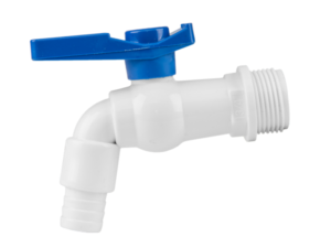 PVC tap, male input 3/4", hose output 1/2"