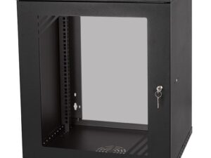 Stalflex Rack Cabinet 19" 12U  600mm  Glass Door  Black RC19-12U-600GB