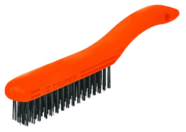 Wire brush, 28cm, 4x16 rows, wire 0.4mm Truper®