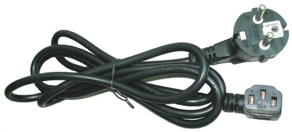 CABLU alimentare GEMBIRD 1.8m, intrare Shucko, iesire C13 (conector 90 grade), 10A, certificare VDE, bulk, black, "PC-186A-VDE" (timbru verde 0.18 lei) - Image 2