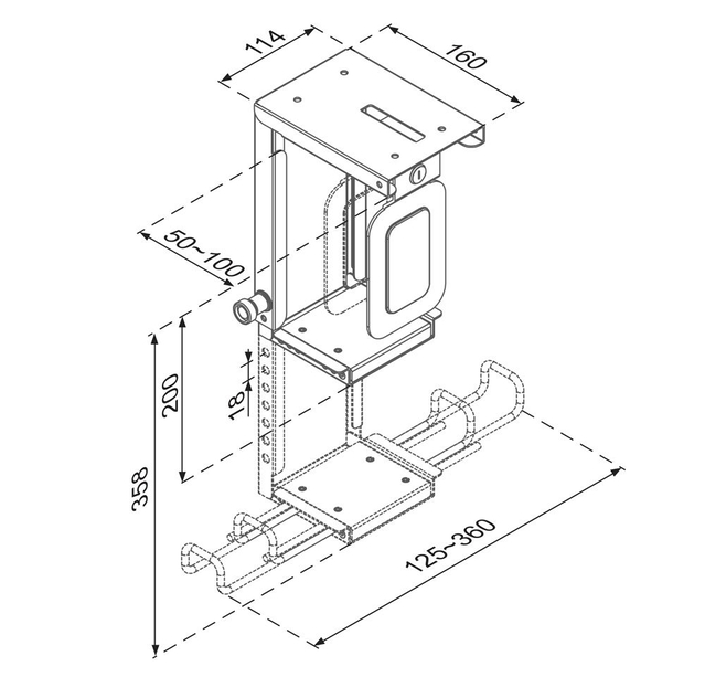 Neomounts CPU-D075BLACK/LK CPU holder - lockable - max 10 kg - universal - Image 2