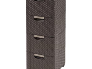 Kumode ar 4 atvilknēm Style 33x38x79cm tumši brūna