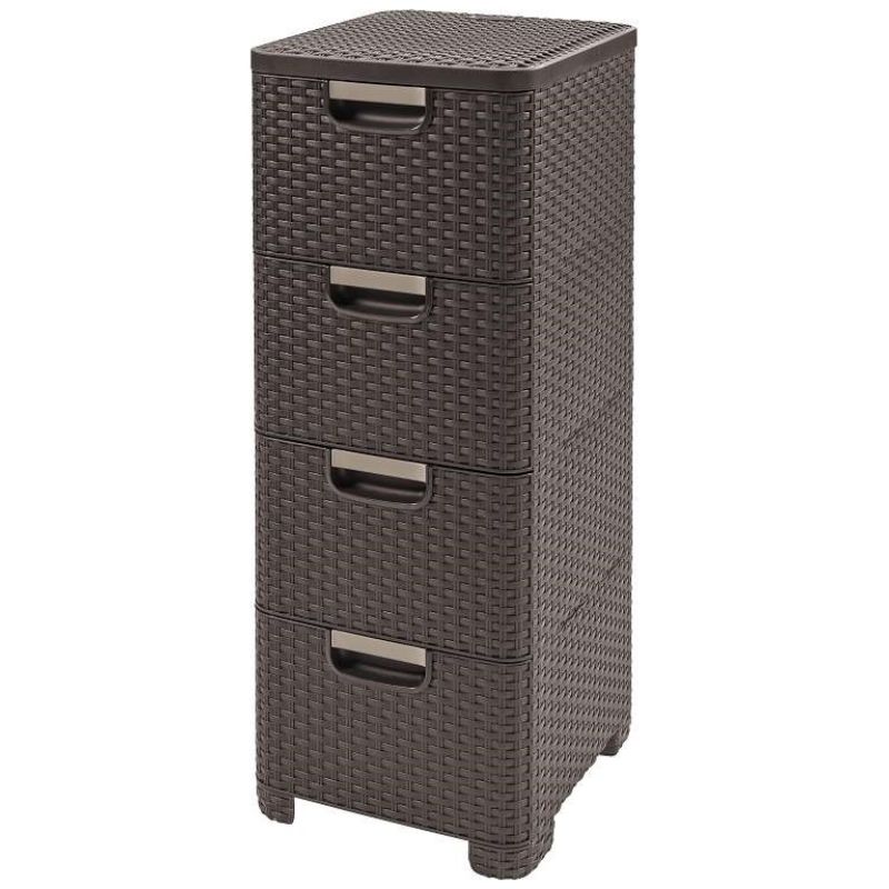 Kumode ar 4 atvilknēm Style 33x38x79cm tumši brūna