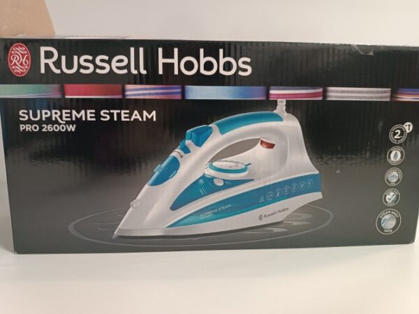 Ecost Customer Return, Russell Hobbs Steam Iron Supreme Steam Pro (2600 watt, 140 g/min extra steam - Image 5