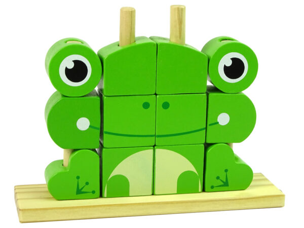 Creative Spatial Wooden Bricks 3D Frog Puzzle - Image 2