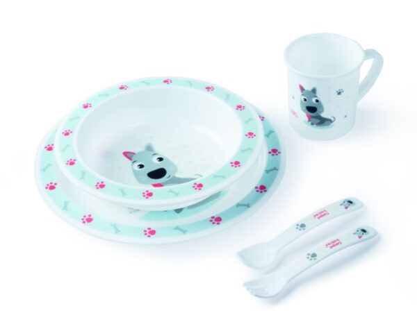 CANPOL BABIES plastic ware set, 4/401 dog