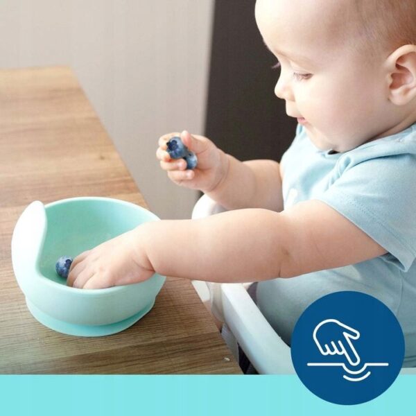 CANPOL BABIES silicone suction bowl, 300 ml, turquise, 9m+, 51/400_tur - Image 3