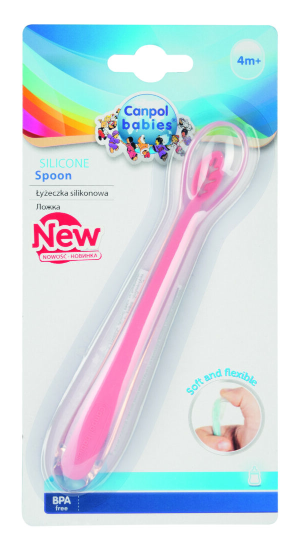 CANPOL BABIES babies silicone spoon, pink, 51/010_pin - Image 3