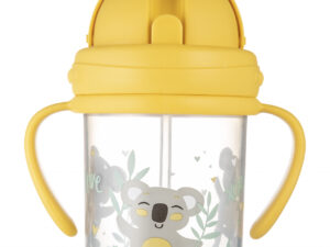CANPOL BABIES non-spill cup with weighted straw EXOTIC ANIMALS, 6m+, 270ml, yellow, 56/606_yel