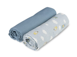 CANPOL BABIES muslin squares BONJOUR PARIS, 0m+, 70x70 cm, 2 pcs., blue, 26/901_blu