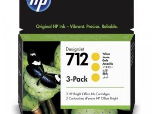 Tri-Pack Original HP Yellow, nr.712, pentru DesignJet Studio 24|Studio 36|T230|T250|T630|T650, 29ml, (timbru verde 0.45 lei), "3ED79A"