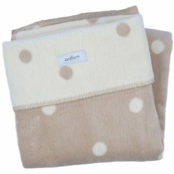 ZAFFIRO Cotton blanket 75x100 S Light beige spots with ecru, 3-Z-KB-015 - Image 2