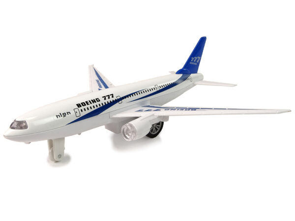 Boeing 777 White Propulsion Passenger Aircraft Lights Sounds - Image 2
