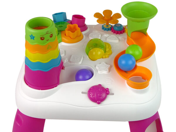 Interactive Educational Table Ball Sorter Slide Pink - Image 3