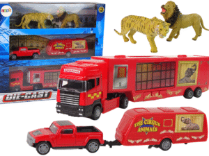 Circus Animals Vehicle Set The Circus Animals Truck + Car with Trailer