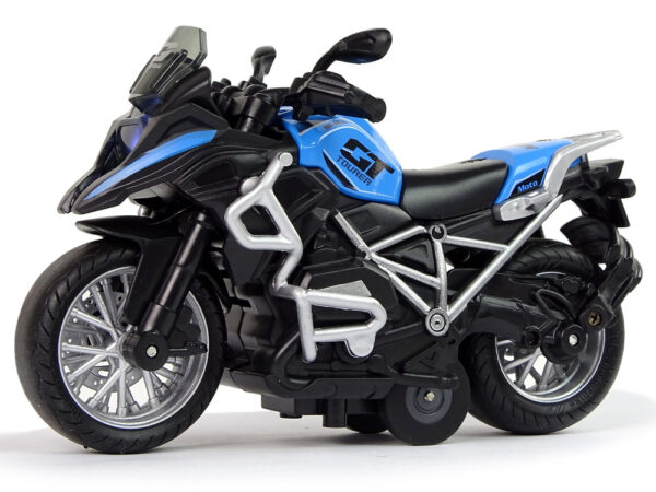 GT Motorcycle Blue 1:14 Drive Pull-Back Sound Lights - Image 2