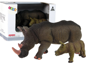 Set of 2 Figures Rhinoceros with cub