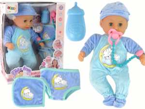 Baby Doll Sound Dummy Bib Blue Cat Pyjamas