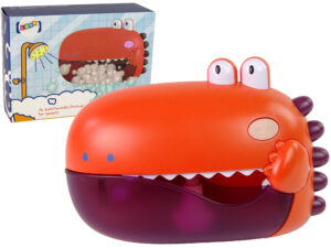 Soap Bubble Bath Toy Red Dinosaur with Batteries