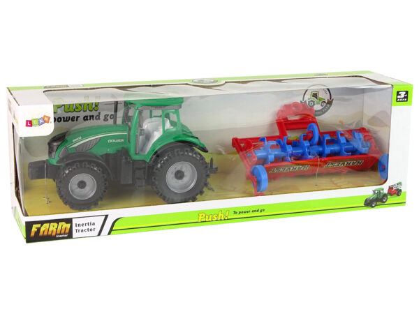 Tractor With Plough Friction Drive Red - Image 3