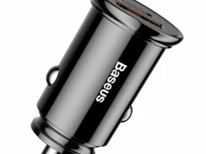 INCARCATOR auto Baseus Circular Plastic PPS, 1 x USB Output 4.5V/5A, 1 x USB Type-C Output 5V/3A, total output 30W, pt. bricheta auto, negru "CCALL-YS01" (timbru verde 0.18 lei) - 6953156286535