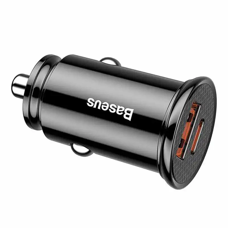 INCARCATOR auto Baseus Circular Plastic PPS, 1 x USB Output 4.5V/5A, 1 x USB Type-C Output 5V/3A, total output 30W, pt. bricheta auto, negru "CCALL-YS01" (timbru verde 0.18 lei) - 6953156286535 - Image 4