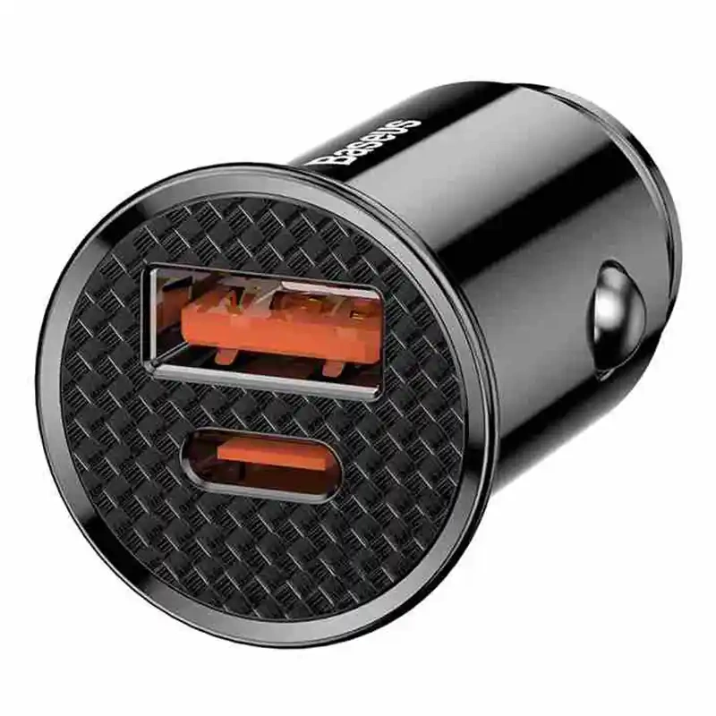 INCARCATOR auto Baseus Circular Plastic PPS, 1 x USB Output 4.5V/5A, 1 x USB Type-C Output 5V/3A, total output 30W, pt. bricheta auto, negru "CCALL-YS01" (timbru verde 0.18 lei) - 6953156286535 - Image 5