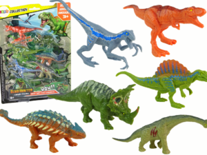 Set of Dinosaur Figurines 6 pieces Colorful