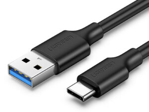 CABLU alimentare si date Ugreen, "US184", Fast Charging Data Cable pt. smartphone, USB 3.0 la USB Type-C 5V/3A, 1.5m, negru "20883" (timbru verde 0.08 lei) - 6957303828838