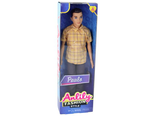 Children's Doll Boy Paulo Shirt Brown Hair - Image 4