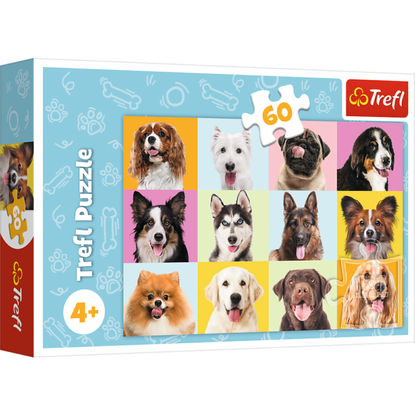 TREFL Puzzle Puppies, 60 pcs