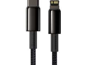CABLU alimentare si date Baseus Tungsten Gold,Fast Charging Data Cable pt. smartphone,USB la Lightning 20W, braided,2m rezistent zgarieturi,negru "CATLWJ-A01" (timbru verde 0.18 lei) - 6953156232044
