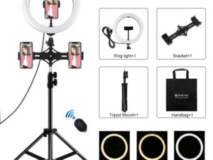 Tripod Mount Puluz with 26cm LED Ring Vlogging 1,1m  PKT3070B