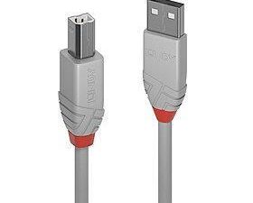 Cablu Lindy 0,5m USB 2.0 Type A to B Ant, "LY-36681" (timbru verde 0.08 lei)