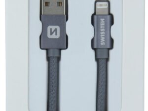 Swissten Textile Fast Charge 3A Lightning Data and Charging Cable 2m
