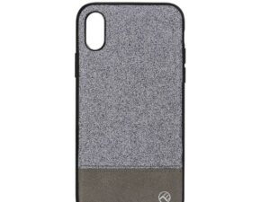 Tellur Cover Synthetic Leather Glitter II for iPhone X/XS silver