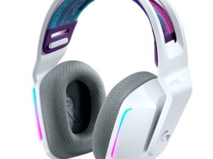 Gaming Earphone Logitech G733 Lightspeed Wireless RGB, Microphone, White