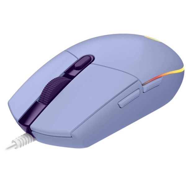 MOUSE LOGITECH, "G102 LIGHTSYNC", gaming, cu fir, USB, optic, 8000 dpi, butoane/scroll 6/1, iluminare, butoane programabile, violet, "910-005854" (timbru verde 0.18 lei)