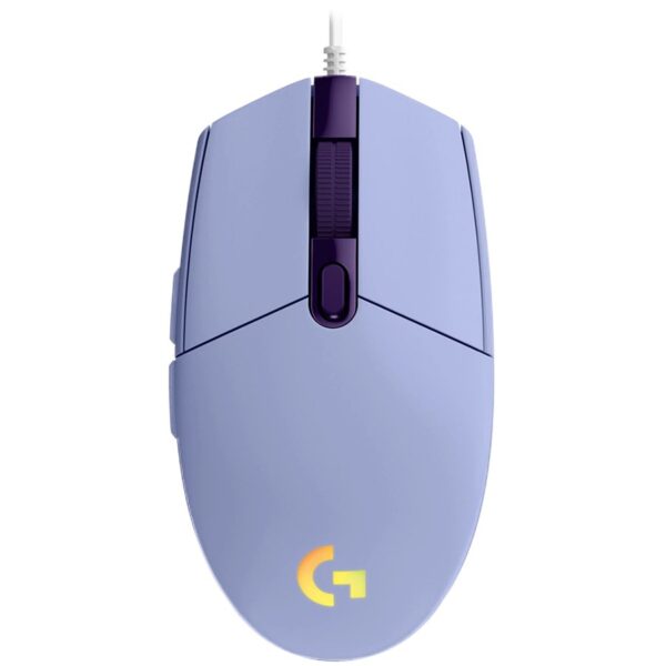 MOUSE LOGITECH, "G102 LIGHTSYNC", gaming, cu fir, USB, optic, 8000 dpi, butoane/scroll 6/1, iluminare, butoane programabile, violet, "910-005854" (timbru verde 0.18 lei) - Image 2