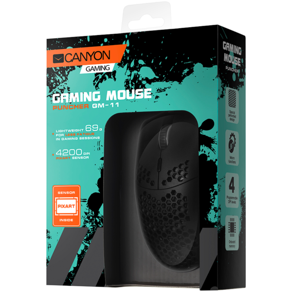 CANYON mouse Puncher GM-11 RGB 7buttons Wired Black - Image 6