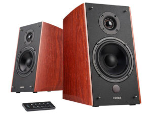 BOXE EDIFIER 2.0, RMS: 120W (2 x 24W, 2 x 36W), bluetooth, telecomanda wireless, volum, bass, treble, brown, "R2000DB-BR" (timbru verde 11.00 lei)