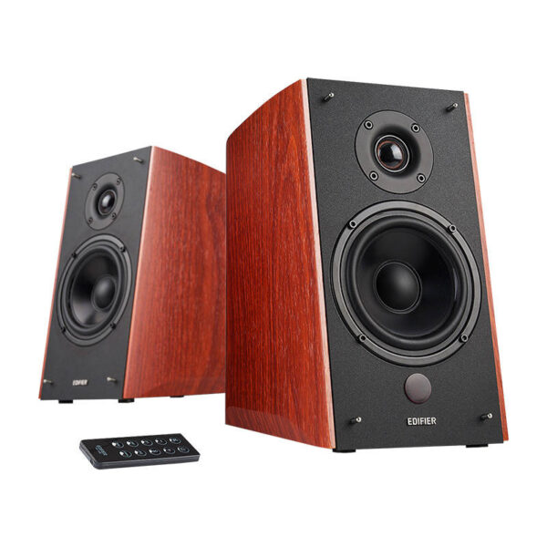 BOXE EDIFIER 2.0, RMS: 120W (2 x 24W, 2 x 36W), bluetooth, telecomanda wireless, volum, bass, treble, brown, "R2000DB-BR" (timbru verde 11.00 lei)