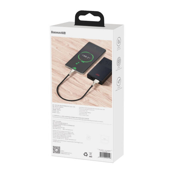 USB cable for USB-C Baseus Cafule, 66W, 0.25m (black) - Image 5