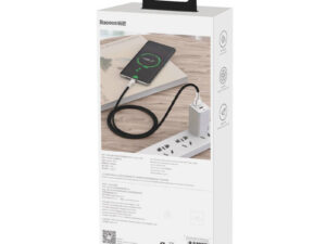CABLU alimentare si date Baseus Cafule Metal, Fast Charging Data Cable pt. smartphone, USB la USB Type-C 66W, 2m, negru "CAKF000201" (timbru verde 0.18 lei) - 6953156209770