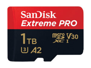 SanDisk Extreme PRO microSDXC 1TB + SD Adapter + 2 years RescuePRO Deluxe up to 200MB/s & 140MB/s Read/Write speeds A2 C10 V30 UHS-I U3