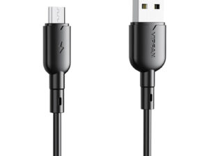 USB to Micro USB cable VFAN Colorful X11, 3A, 1m (black)